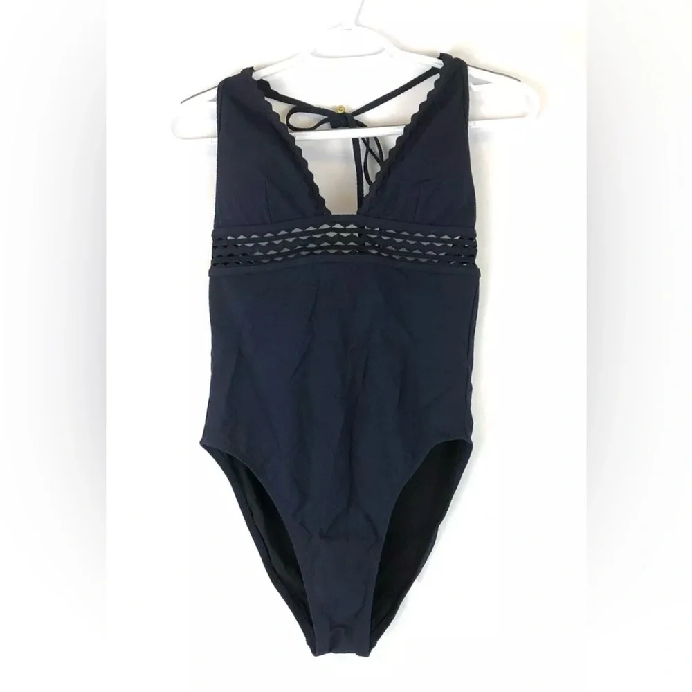 J Crew Women’s Pique Halter One Piece Swimsuit, Size 2